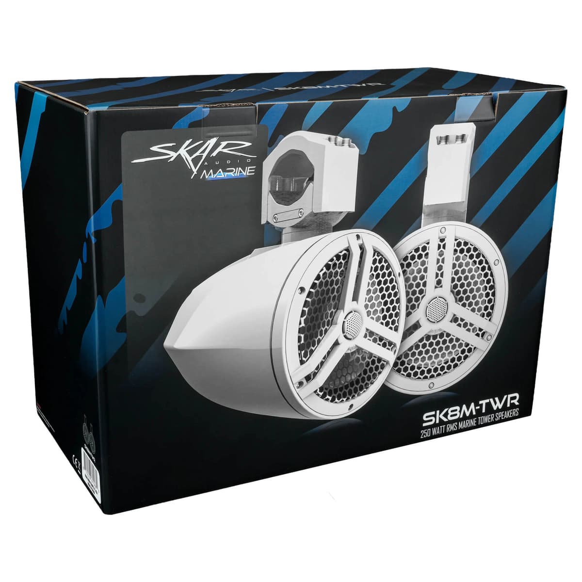 Featured Product Photo 9 for SK8M-TWR | Marine 8" Full Range 2-Way 500 Watt Tower Speakers - White (Pair)