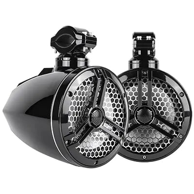 SK65MB-TWR | Marine 6.5" Full Range 2-Way 320 Watt Tower Speakers - Black (Pair)