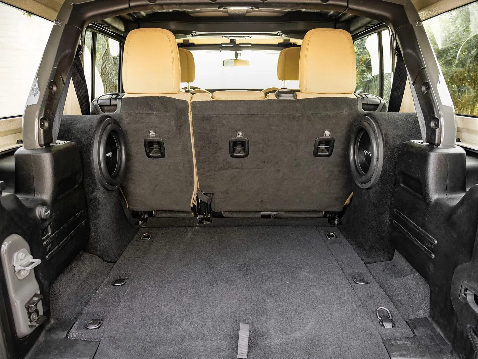 2018-2025 Jeep Wrangler JL 4-Door Compatible Single 10" Sealed Subwoofer Enclosure (Driver Side) #12