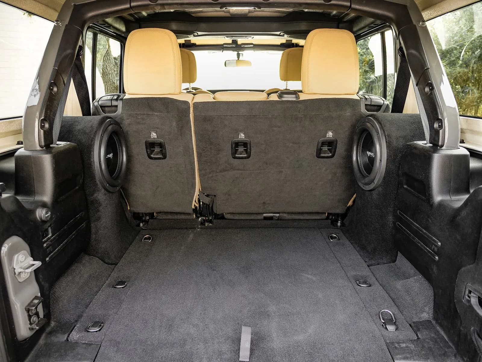 Featured Product Photo 10 for 2018-2025 Jeep Wrangler JL 4-Door Compatible Single 10" Sealed Subwoofer Enclosure (Passenger Side)