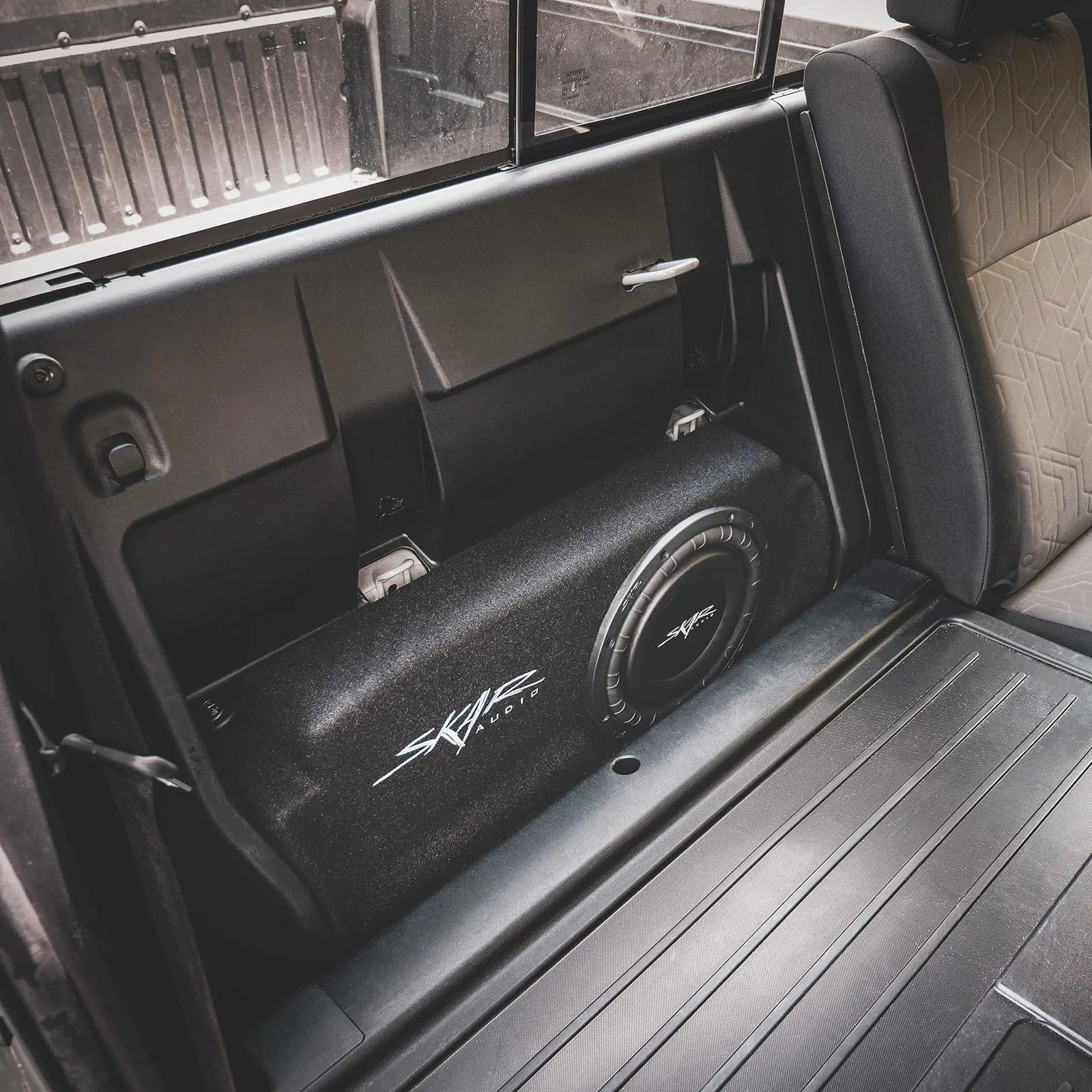 2016-2023 Toyota Tacoma Double Cab Compatible Single 10" Sealed Subwoofer Enclosure #12