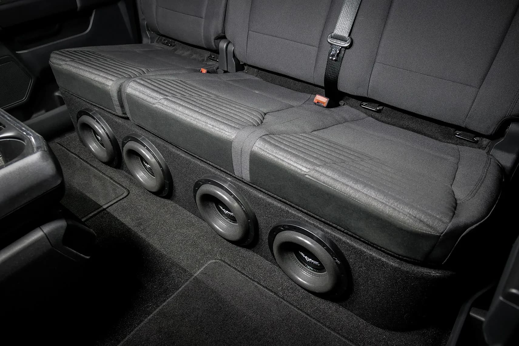Featured Product Photo 7 for 2015-2026 Ford F-150 Super Crew Cab Compatible Quad 8" Ported Subwoofer Enclosure