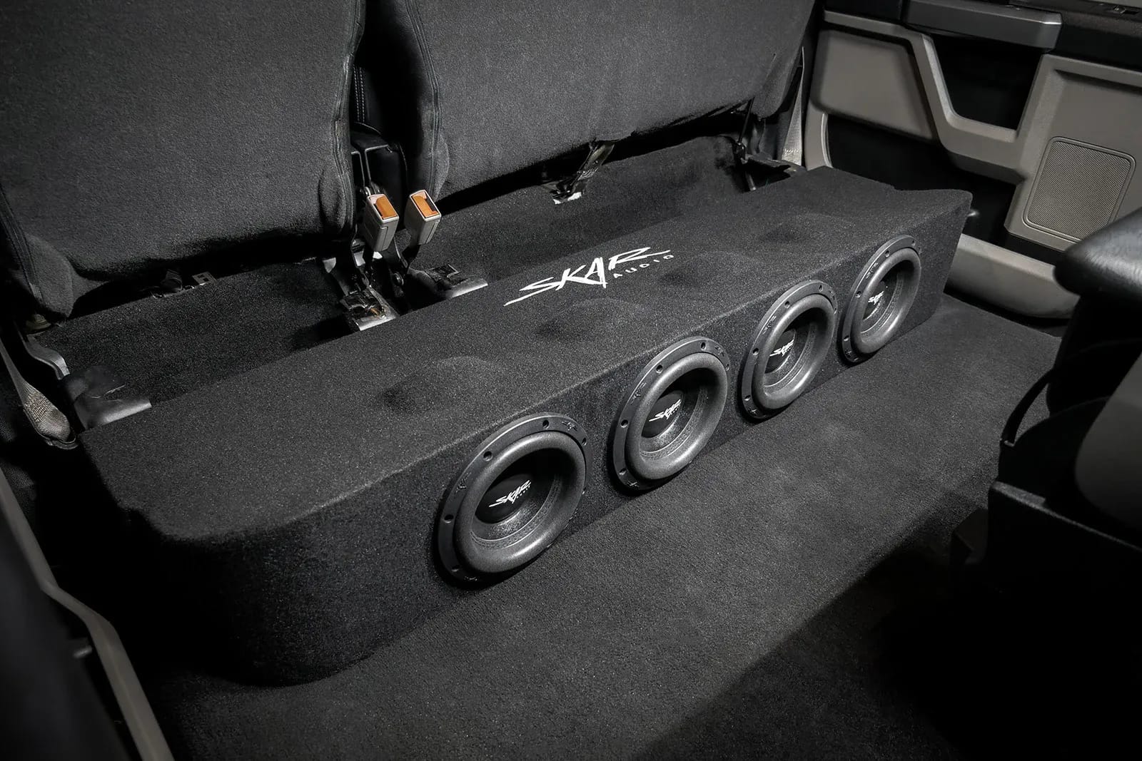2017-2025 Ford Super Duty (F-250/350/450) SuperCrew Cab Compatible Quad 8" Ported Subwoofer Enclosure #10