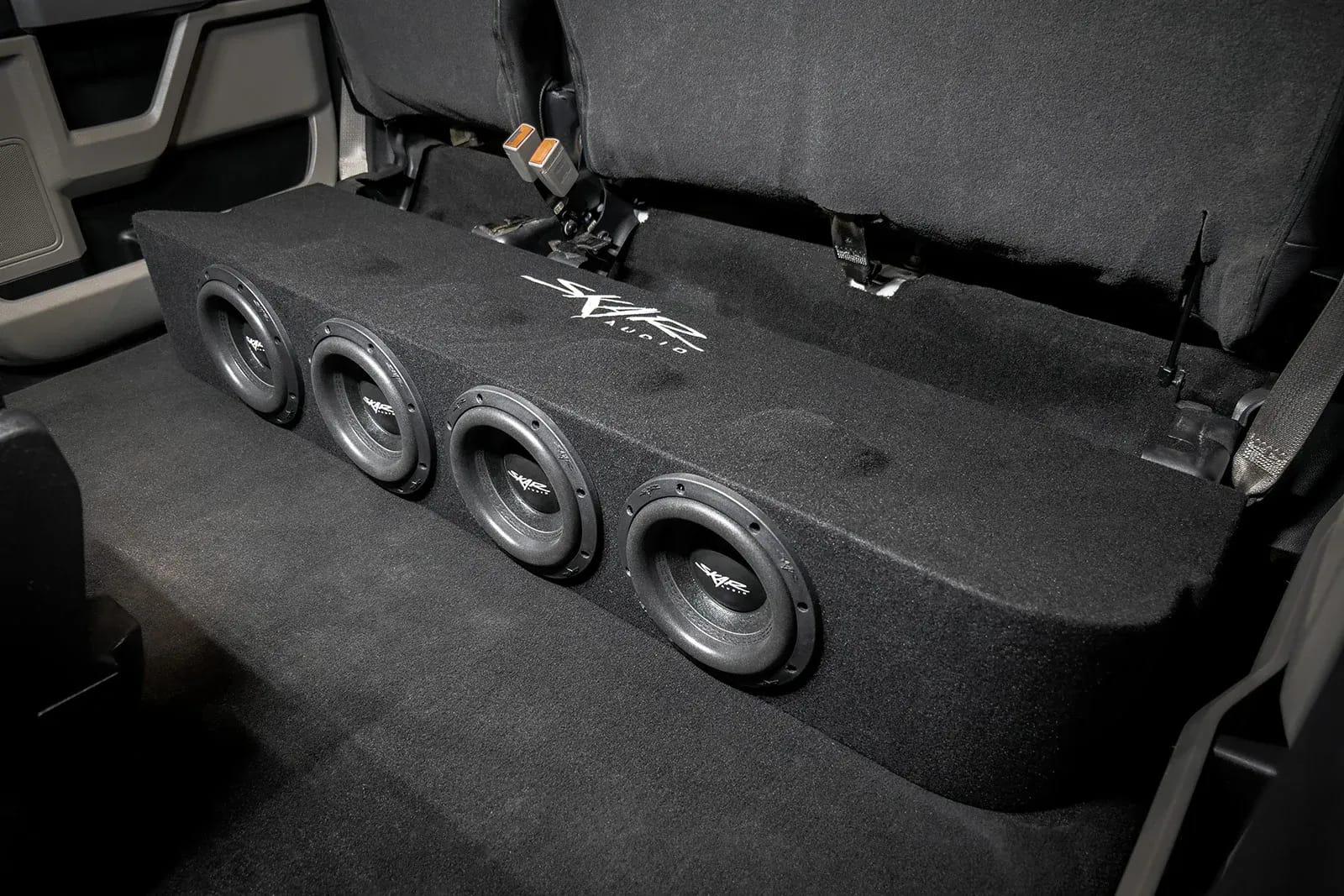 2017-2025 Ford Super Duty (F-250/350/450) SuperCrew Cab Compatible Quad 8" Ported Subwoofer Enclosure #11