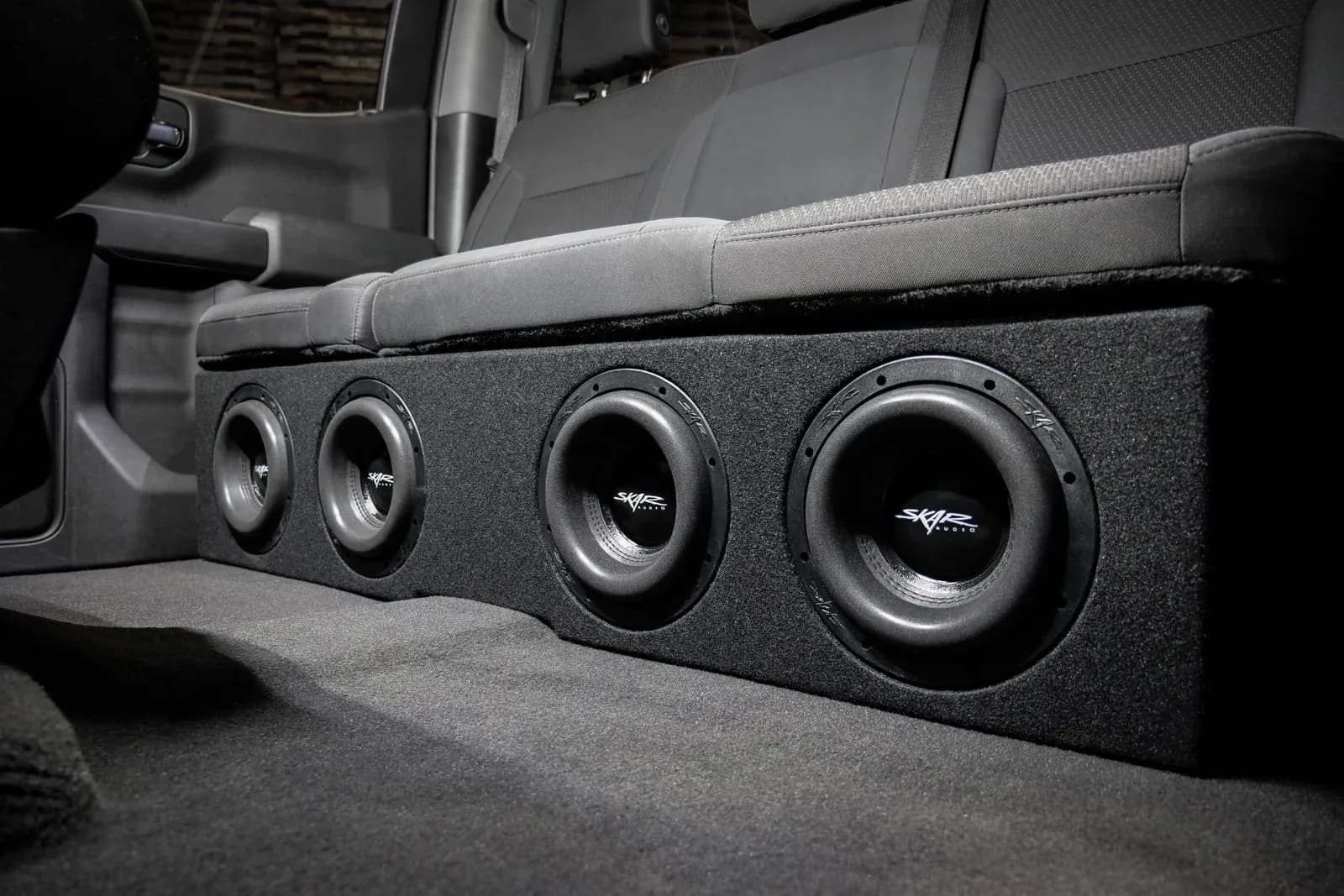 Featured Product Photo 8 for 2019-2025 Chevy Silverado & GMC Sierra Crew Cab Compatible Quad 8" Ported Subwoofer Enclosure