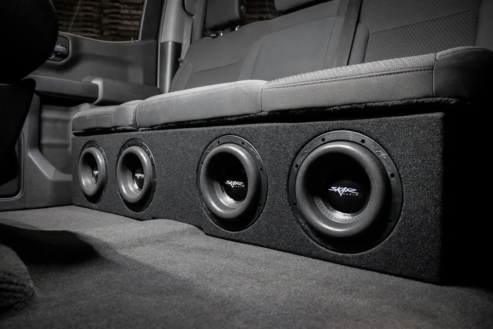 2019-2025 Chevy Silverado & GMC Sierra Crew Cab Compatible Quad 8" Ported Subwoofer Enclosure #9