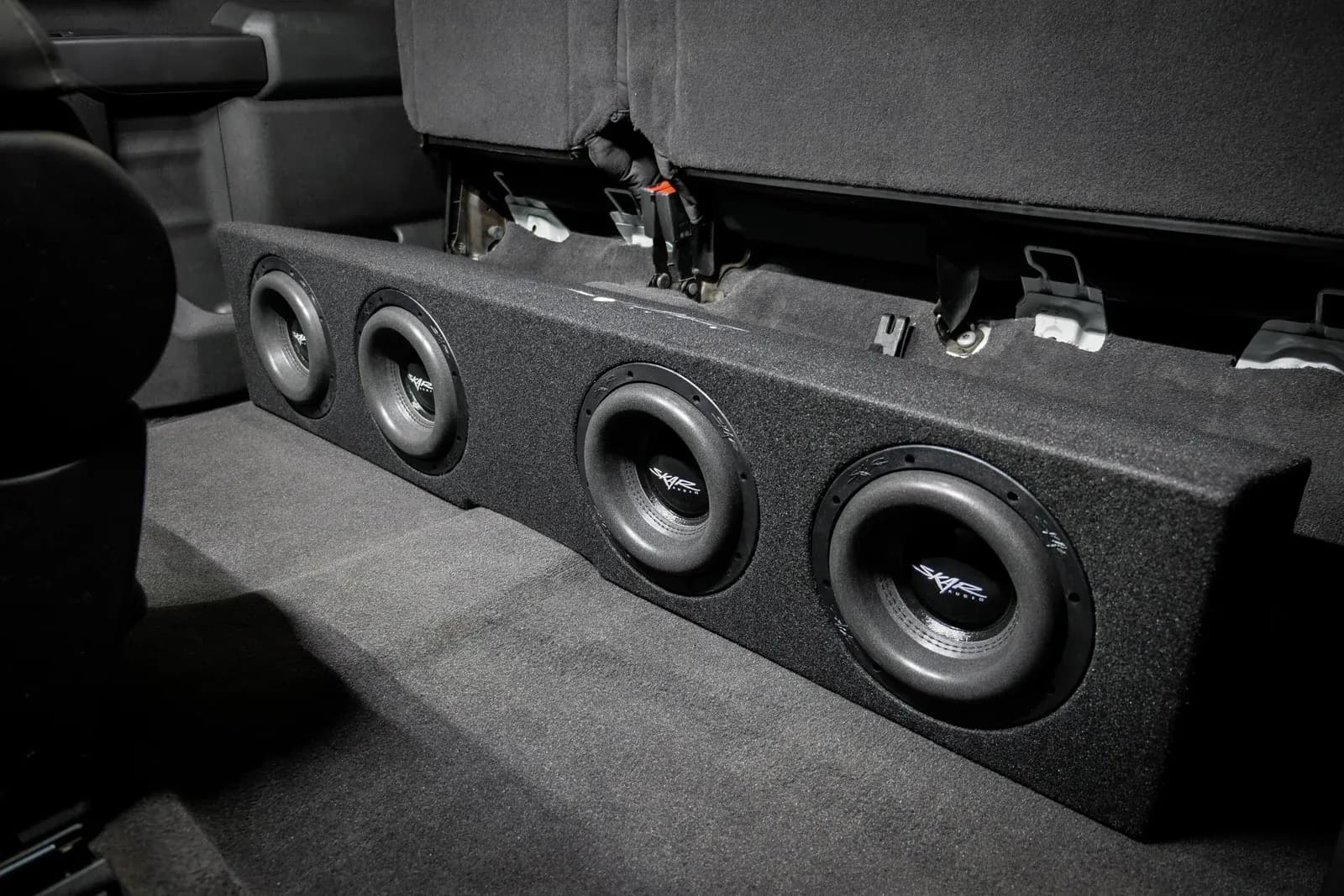 Featured Product Photo 10 for 2019-2025 Chevy Silverado & GMC Sierra Crew Cab Compatible Quad 8" Ported Subwoofer Enclosure