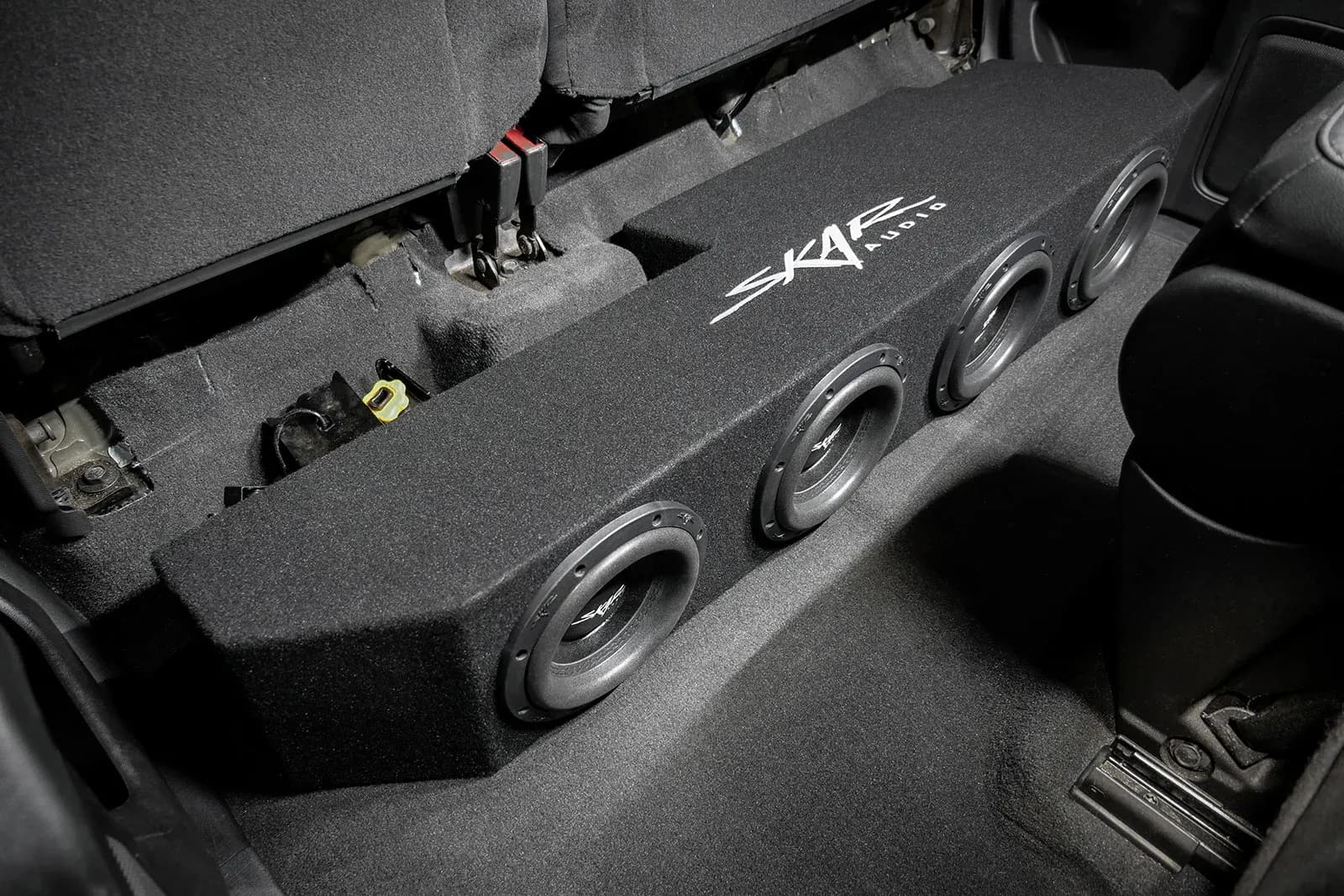 Featured Product Photo 8 for 2019-2025 Chevy Silverado & GMC Sierra Double Cab Compatible Quad 8" Ported Subwoofer Enclosure