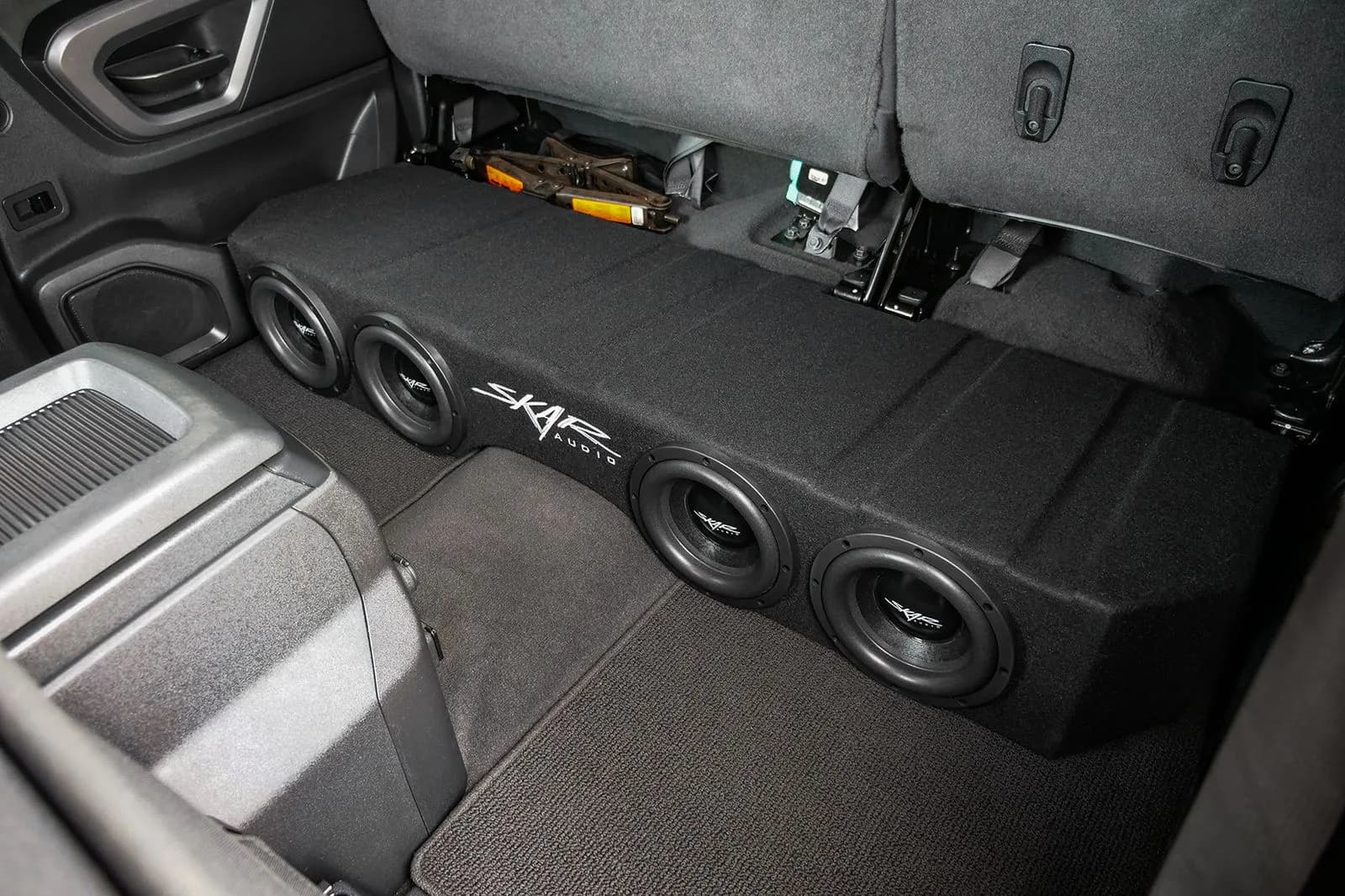 Featured Product Photo 10 for 2004-2015 Nissan Titan Crew Cab Compatible Quad 8" Ported Subwoofer Enclosure