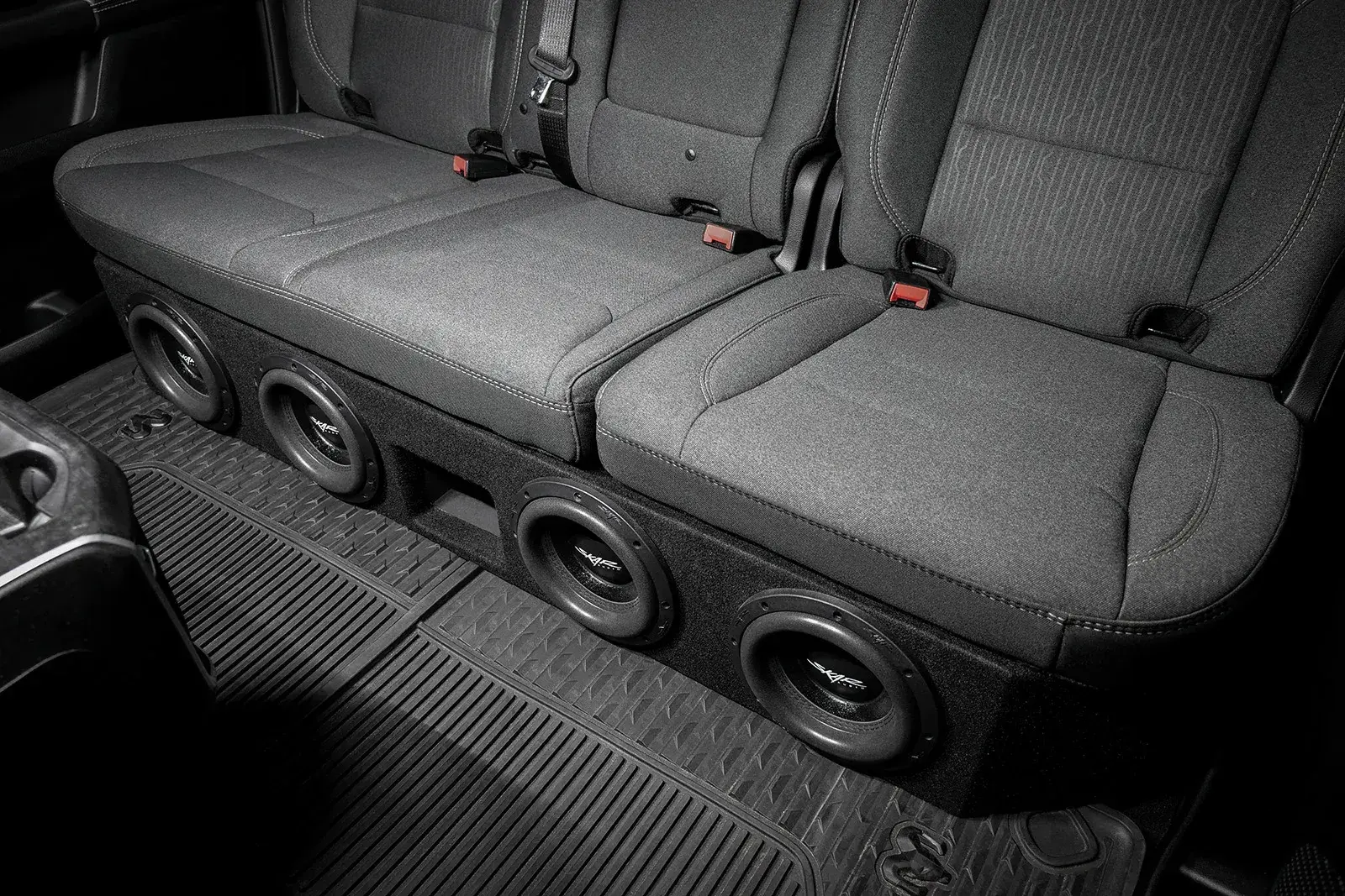 Featured Product Photo 7 for 2019-2025 Ram 1500 (5th Gen) Crew Cab Compatible Quad 8" Ported Subwoofer Enclosure