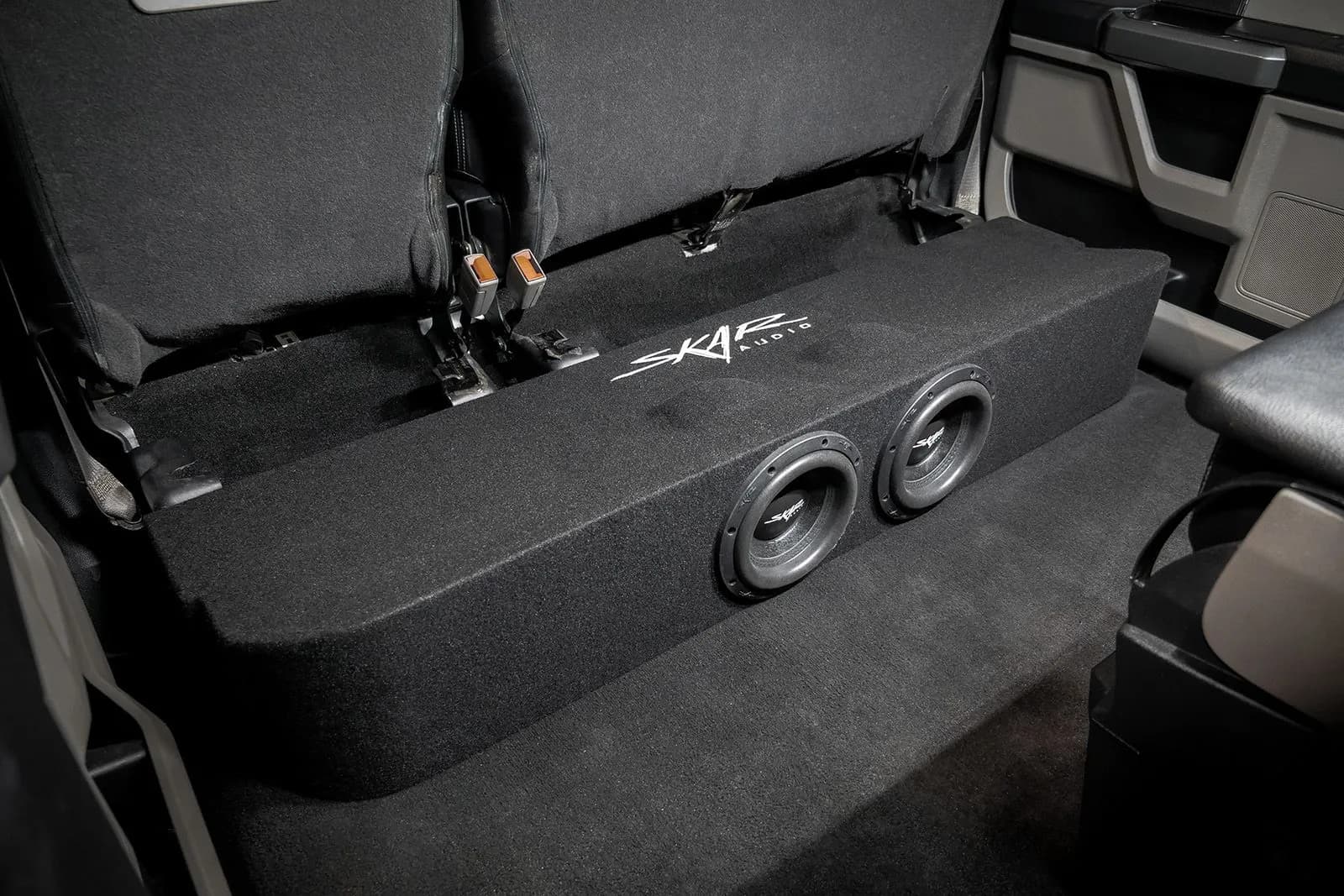 Featured Product Photo 10 for Dual 8" 2,400W Max Power Loaded Subwoofer Enclosure Compatible with 2017-2026 Ford Super Duty (F-250/350/450) SuperCrew Cab Trucks