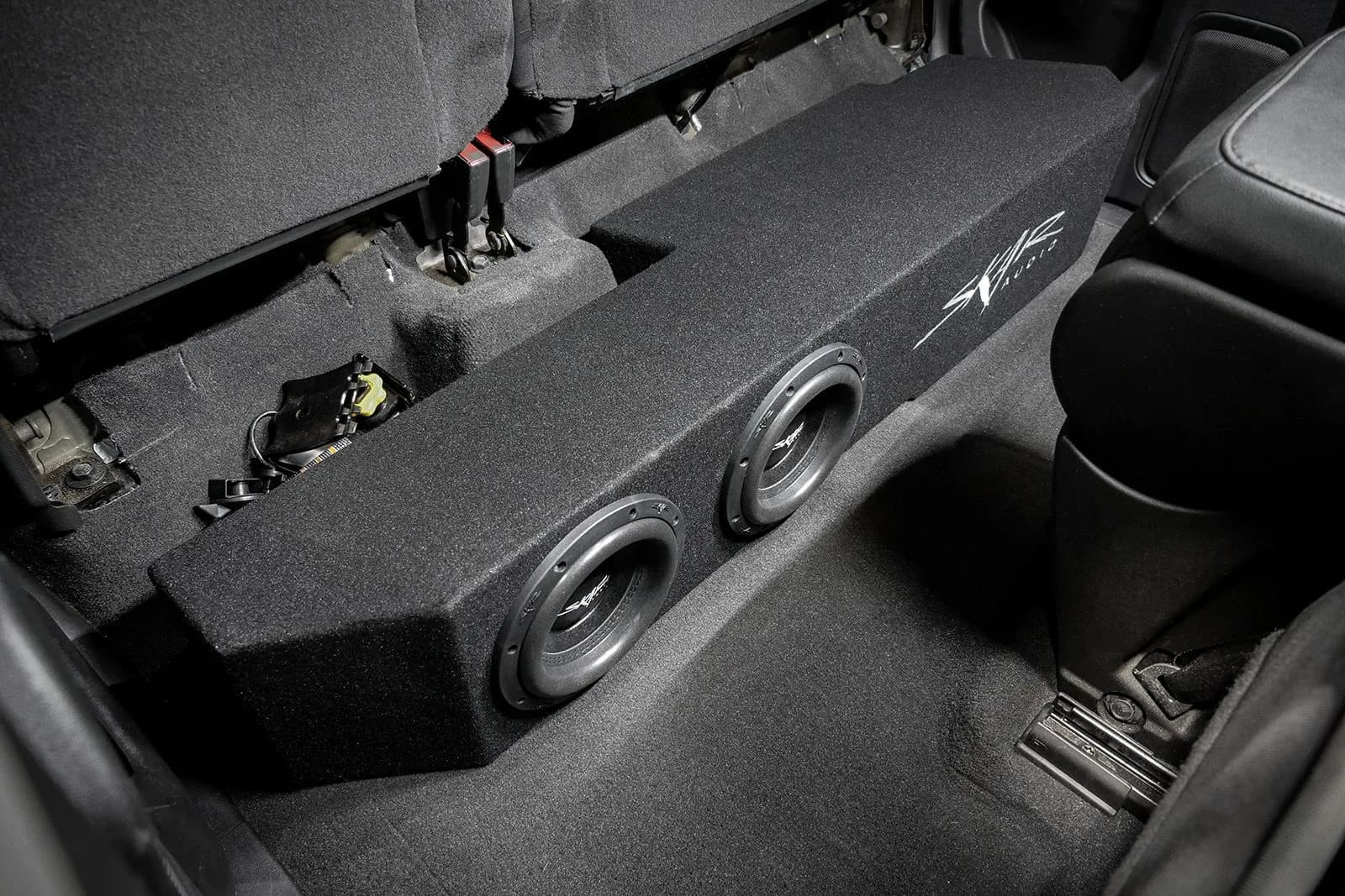 Featured Product Photo 10 for Dual 8" 2,400W Max Power Loaded Subwoofer Enclosure Compatible with 2019-2025 Chevrolet Silverado/GMC Sierra Double Cab Trucks