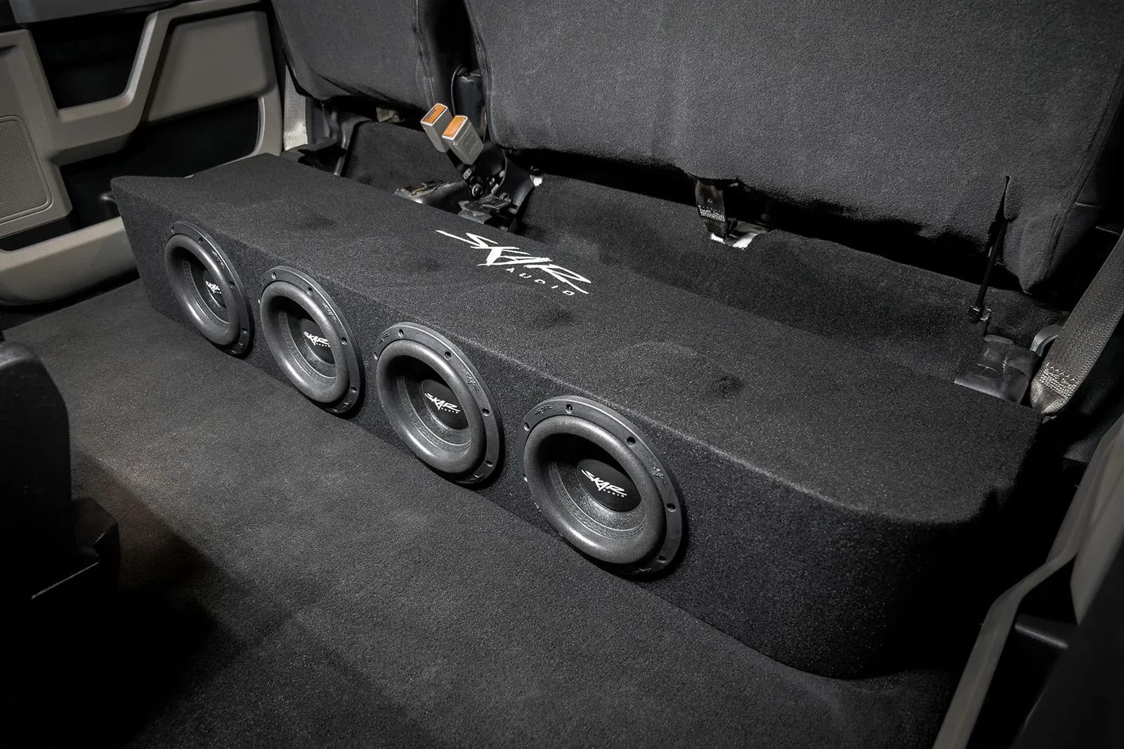 Quad 8" 3,200W Max Power Loaded Subwoofer Enclosure Compatible with 2017-2025 Ford Super Duty (F-250/350/450) SuperCrew Cab Trucks #12