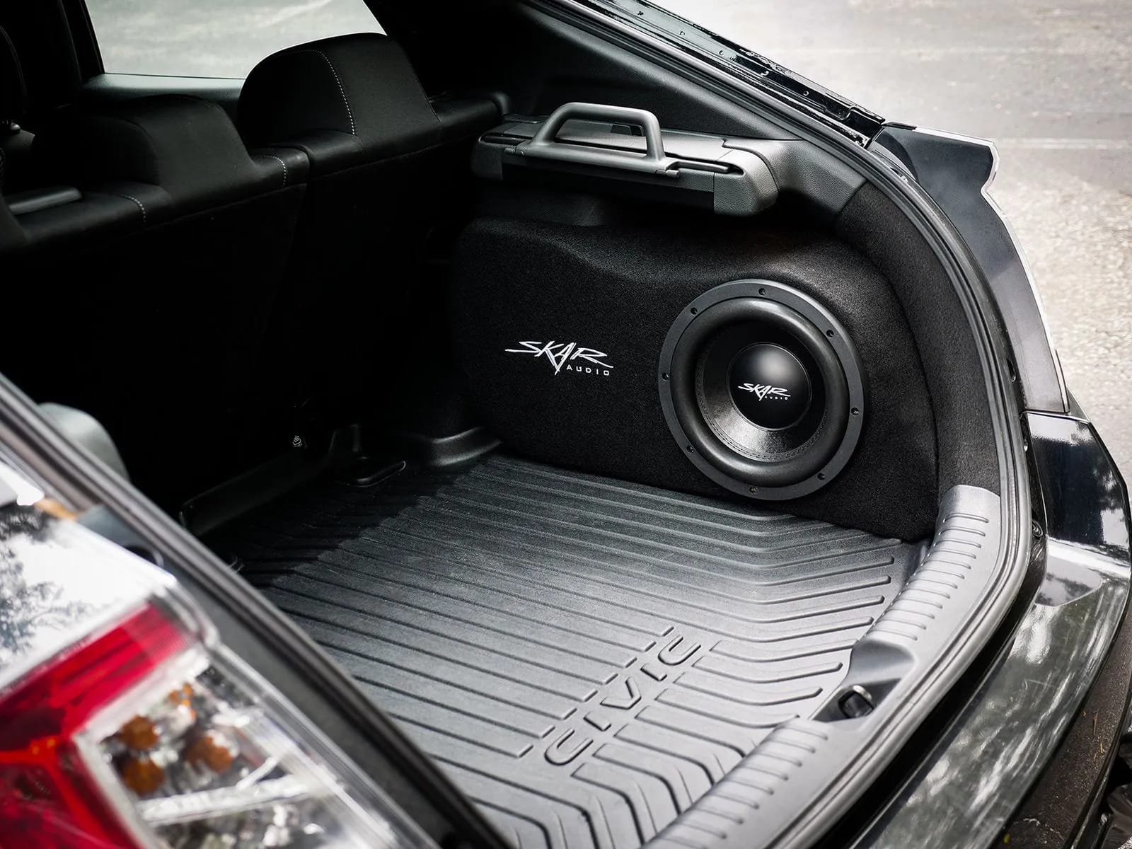Single 10" 800W Max Power Loaded Subwoofer Enclosure Compatible with 2017-2021 Honda Civic Hatchback Sport Vehicles #13