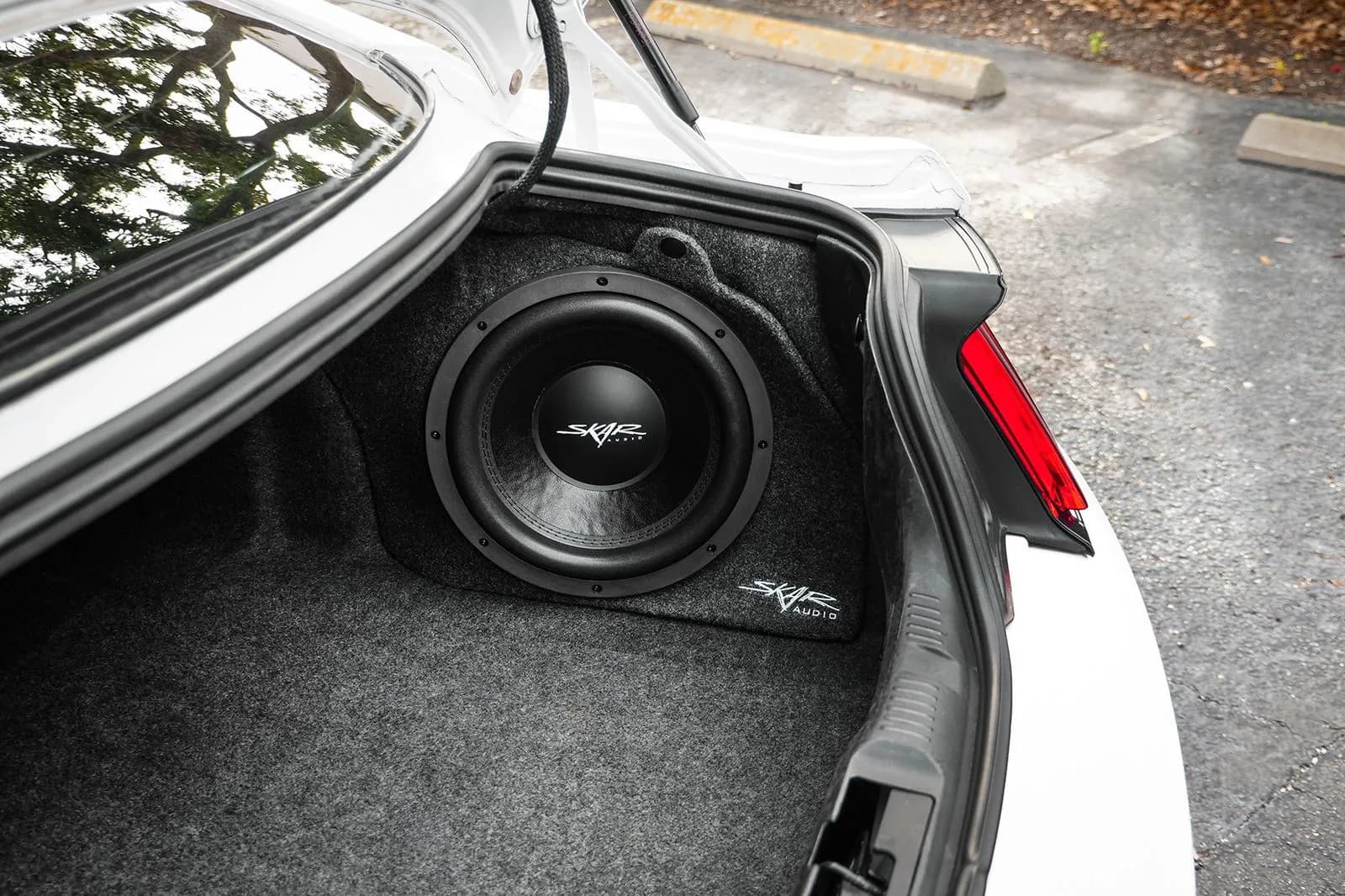 Featured Product Photo 8 for Single 12" 800W Max Power Loaded Subwoofer Enclosure Compatible with 2015-2025 Ford Mustang Hardtop Vehicles