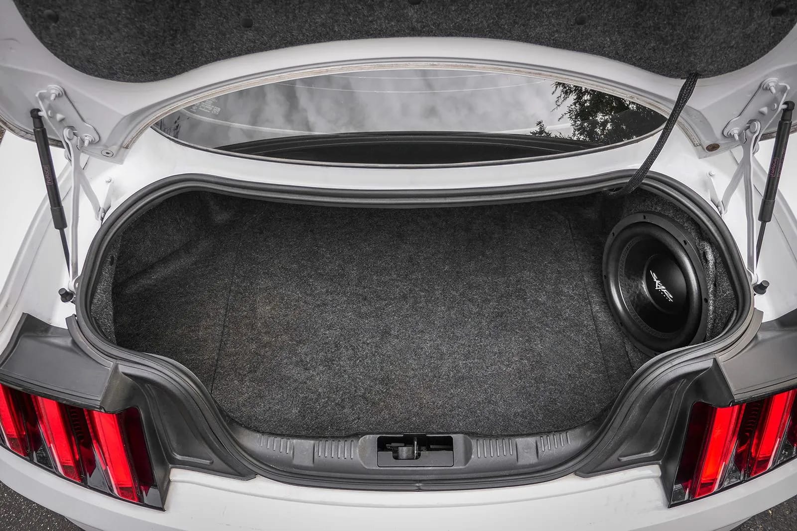 Single 12" 800W Max Power Loaded Subwoofer Enclosure Compatible with 2015-2025 Ford Mustang Hardtop Vehicles #11
