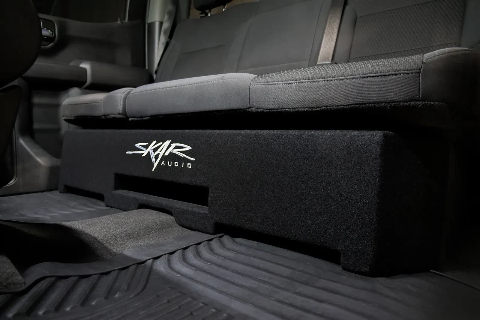 Featured Product Photo 8 for Dual 12" 1,600W Max Power Loaded Subwoofer Enclosure Compatible with 2019-2025 Chevrolet Silverado/GMC Sierra Crew Cab Trucks