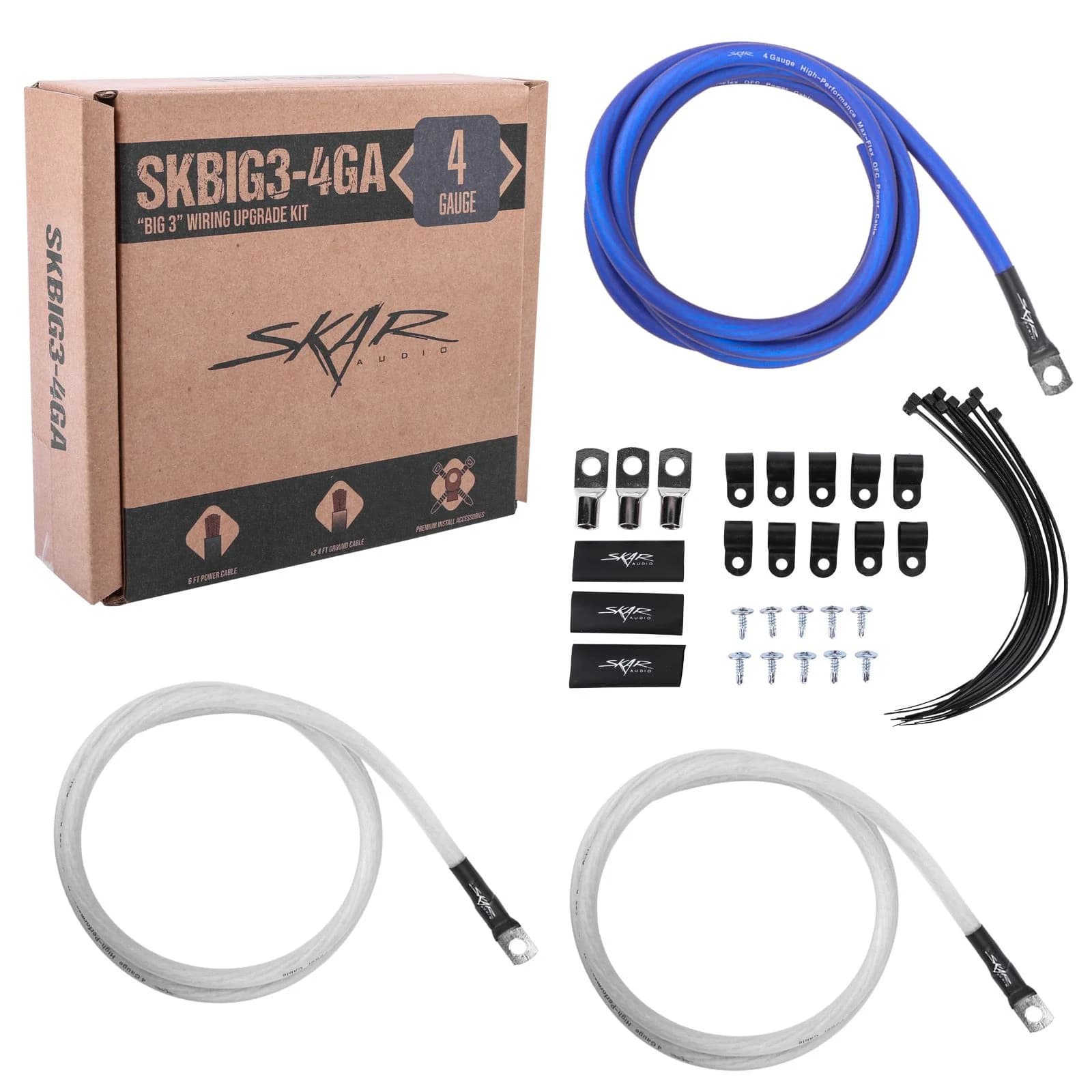 Featured Product Photo 1 for SKBIG3-4GA | 4 Gauge "Big 3" OFC Wiring Upgrade Kit