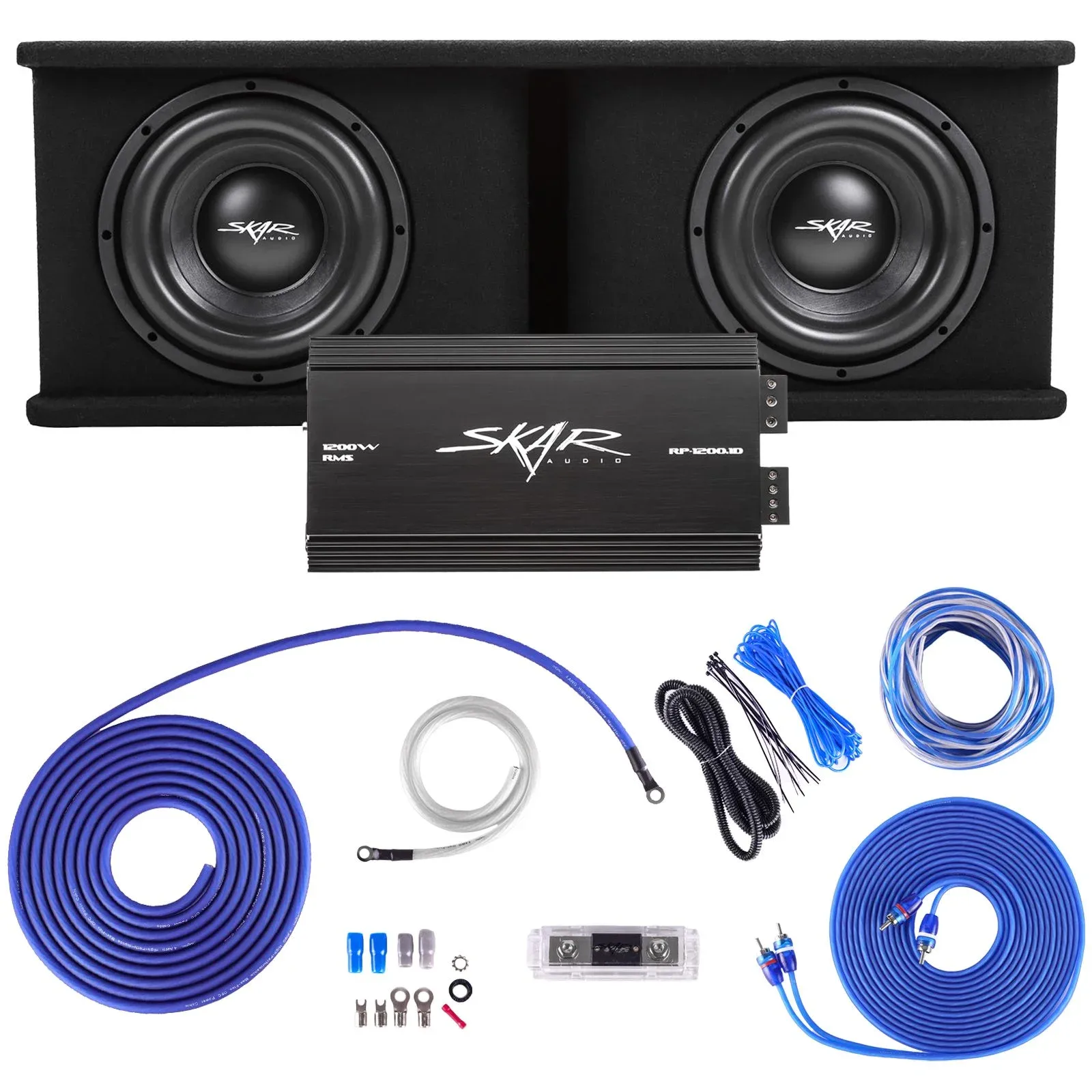 Dual 10" 2,400 Watt SDR Series Complete Subwoofer Package with Vented Enclosure and Amplifier #1