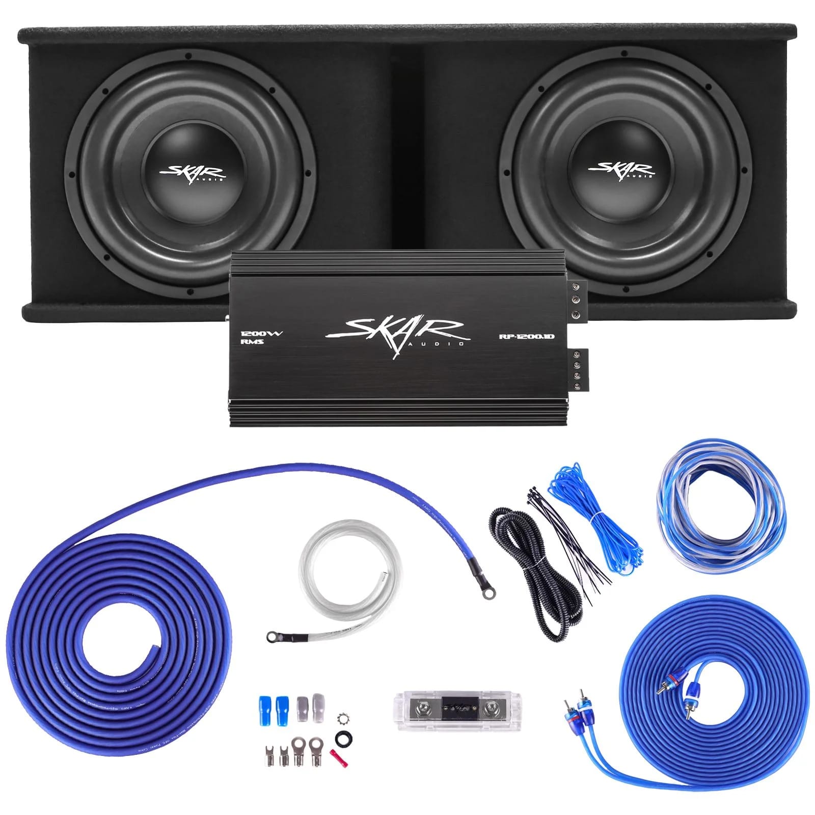 Dual 12" 2,400 Watt SDR Series Complete Subwoofer Package with Vented Enclosure and Amplifier #1