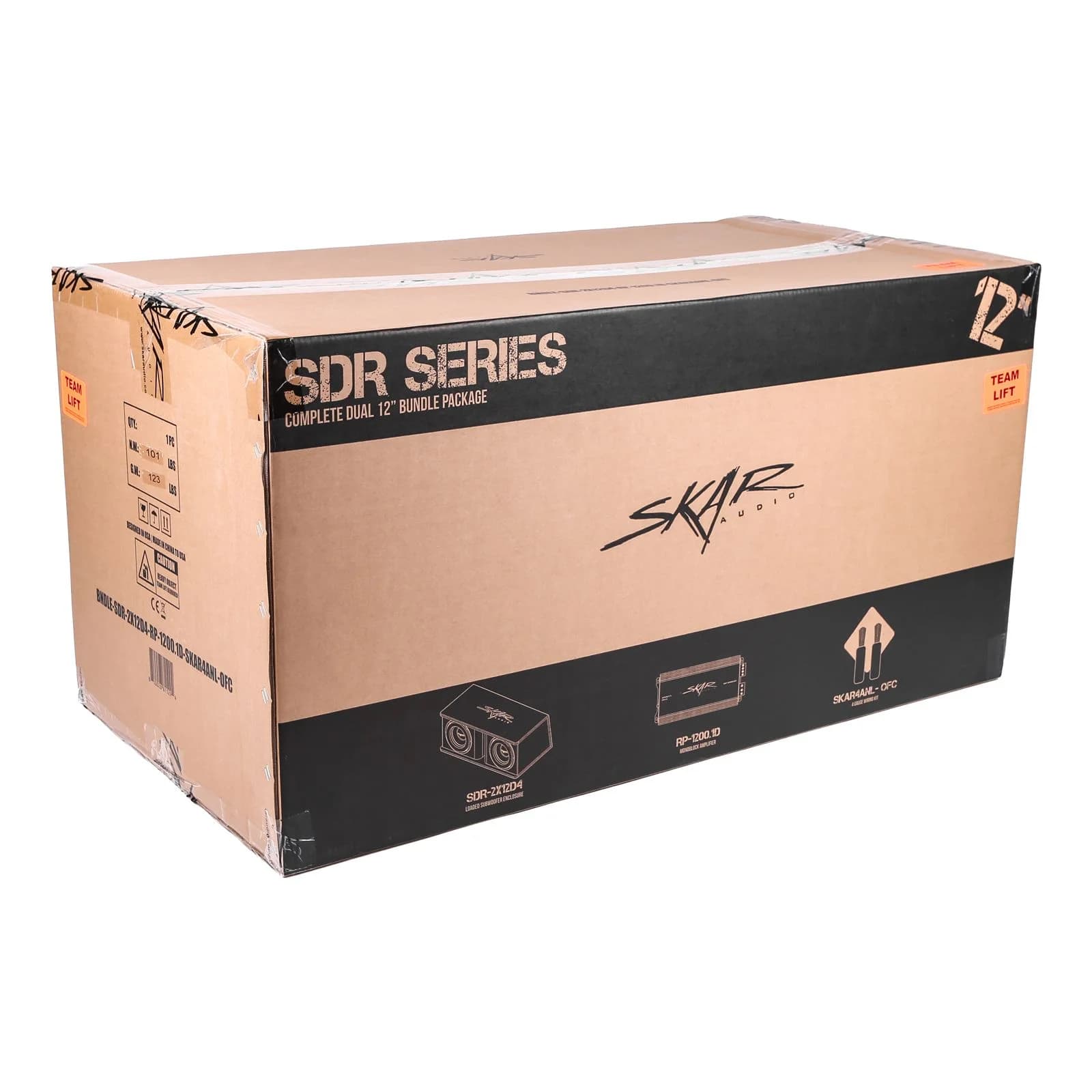 Featured Product Photo 5 for Dual 12" 2,400 Watt SDR Series Complete Subwoofer Package with Vented Enclosure and Amplifier