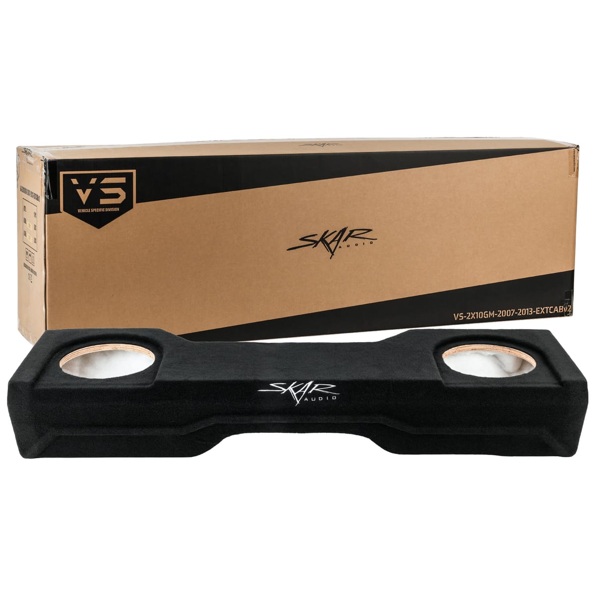 2007-2013 Chevy Silverado & GMC Sierra Extended Cab Compatible Dual 10" Subwoofer Enclosure #9