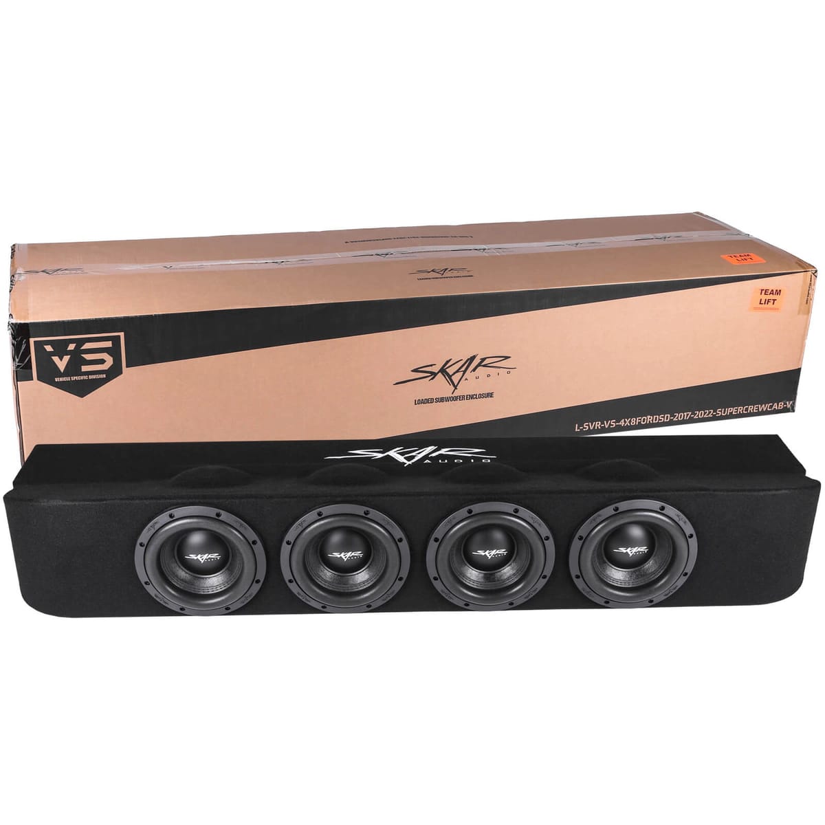 Quad 8" 3,200W Max Power Loaded Subwoofer Enclosure Compatible with 2017-2025 Ford Super Duty (F-250/350/450) SuperCrew Cab Trucks #9