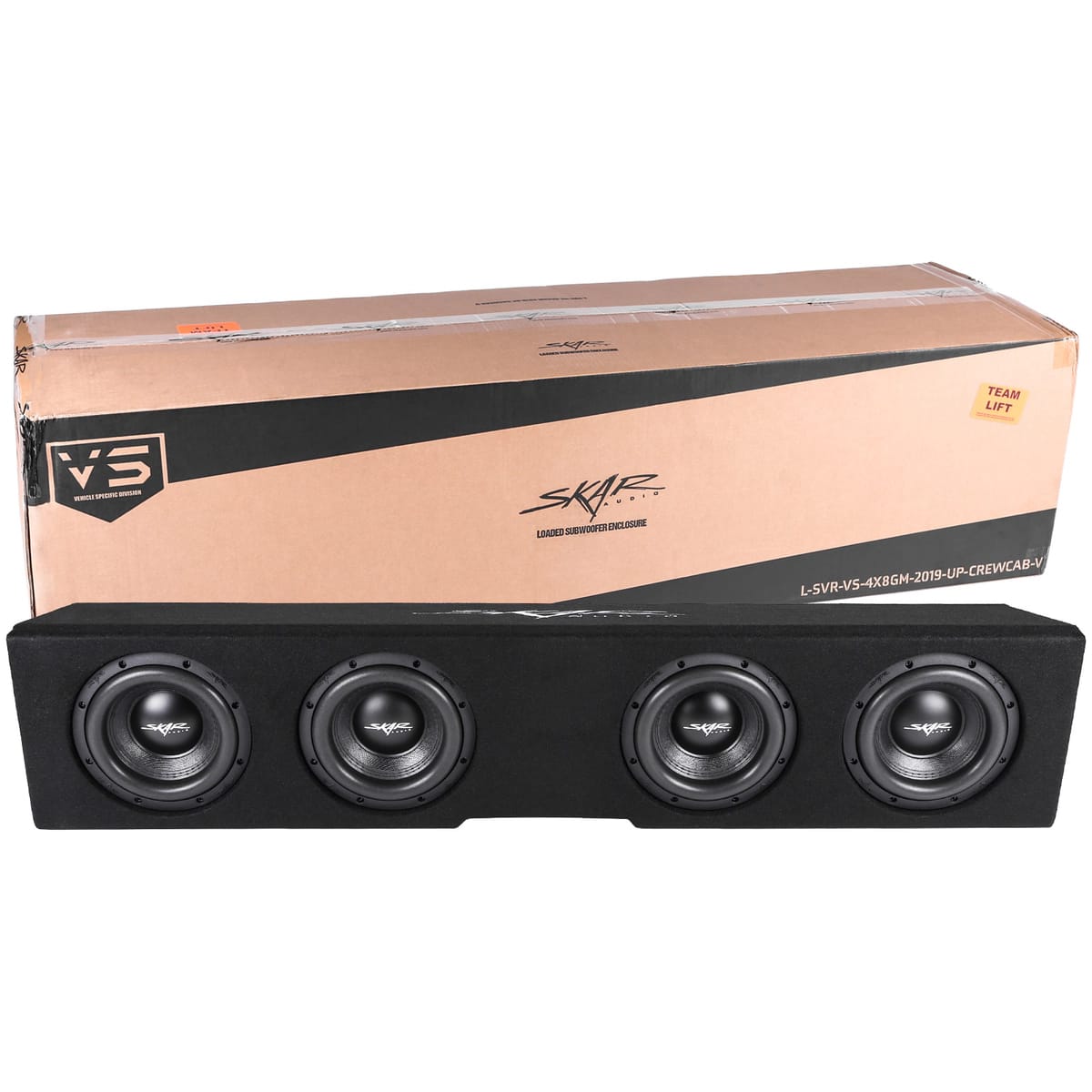 Quad 8" 3200W Max Power Loaded Ported Subwoofer Enclosure Compatible with 2019-2025 Chevy Silverado & GMC Sierra Crew Cab Trucks #9
