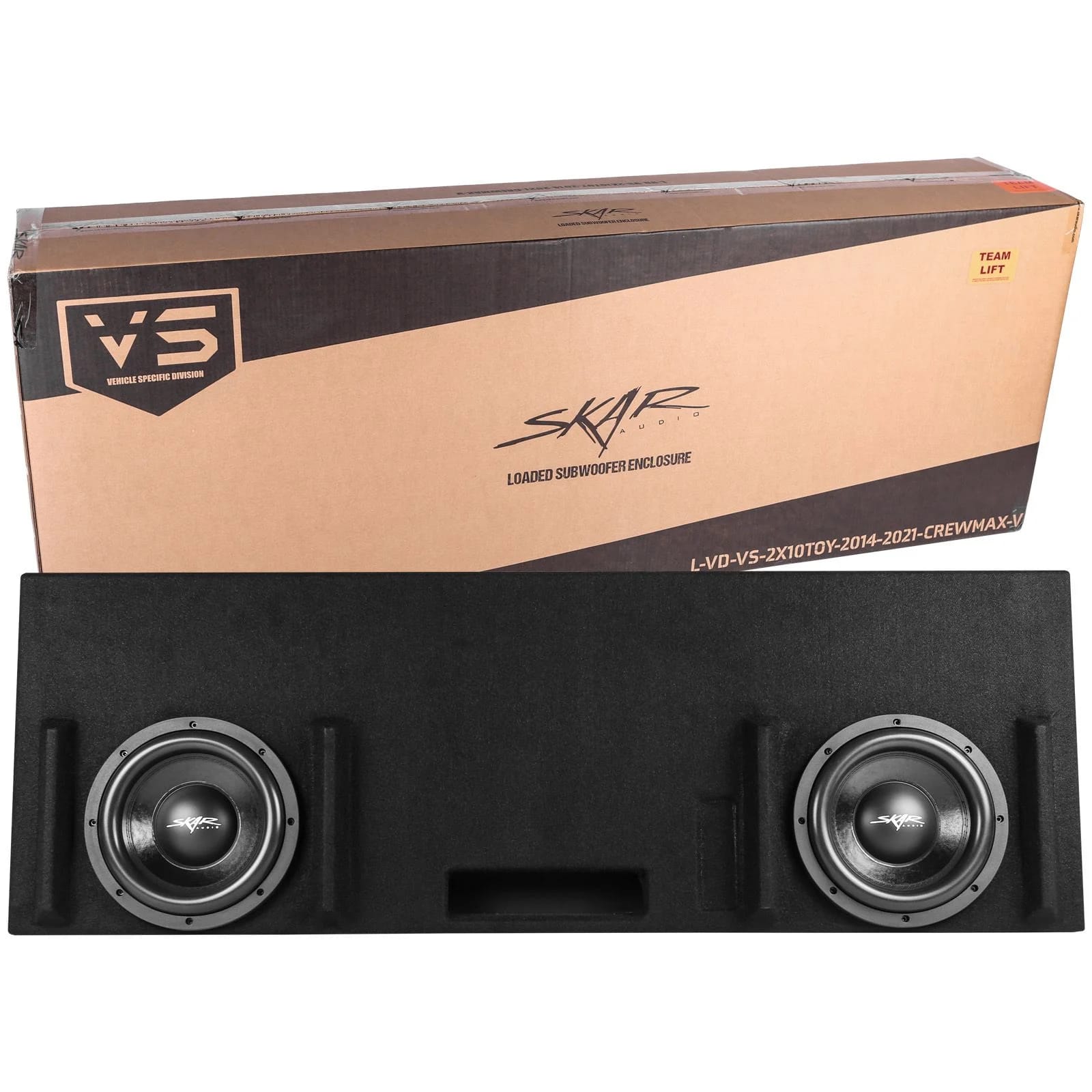 Dual 10" 1,600W Max Power Loaded Ported Subwoofer Enclosure Compatible with 2014-2021 Toyota Tundra Crew Max Cab Trucks #8