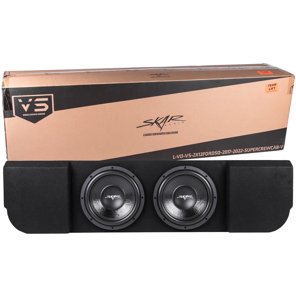 Featured Product Photo 8 for Dual 12" 1,600W Max Power Loaded Subwoofer Enclosure Compatible with 2017-2025 Ford Super Duty (F-250/350/450) SuperCrew Cab Trucks