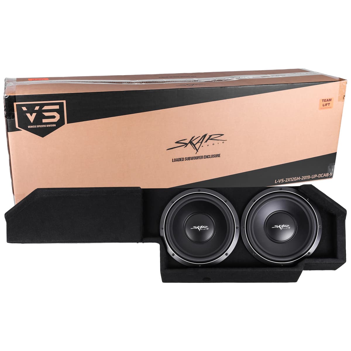 Featured Product Photo 7 for Dual 12" 2,000W Max Power Loaded Ported Subwoofer Enclosure Compatible with 2019-2025 Chevrolet Silverado/GMC Sierra Double Cab Trucks