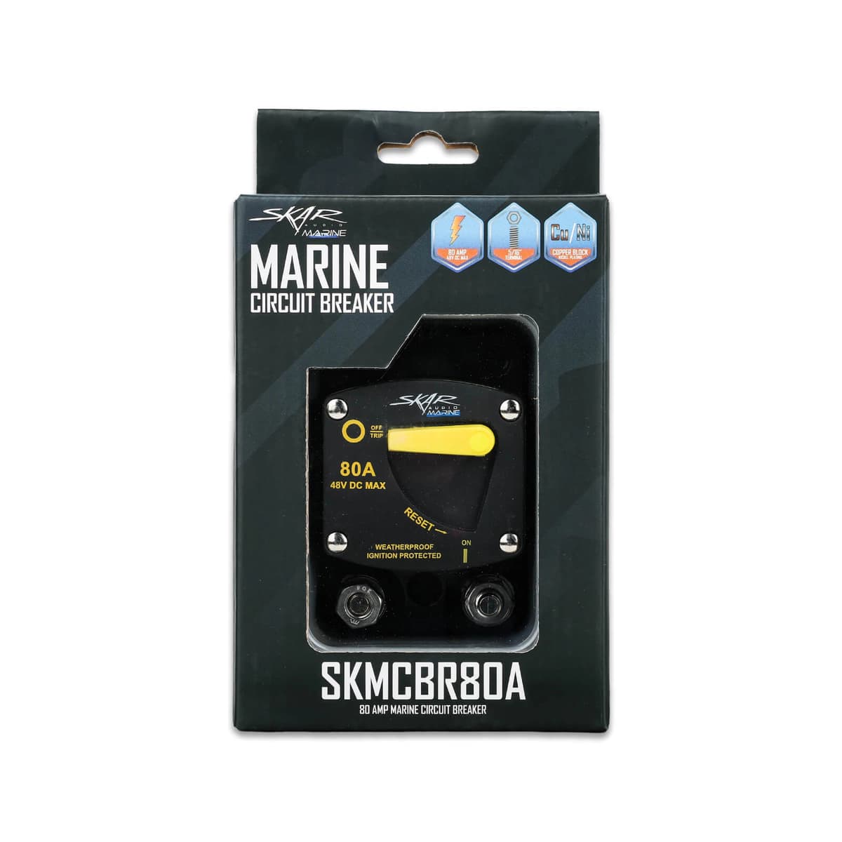 Featured Product Photo 5 for SKMCBR80A | 80 Amp Marine Grade Circuit Breaker