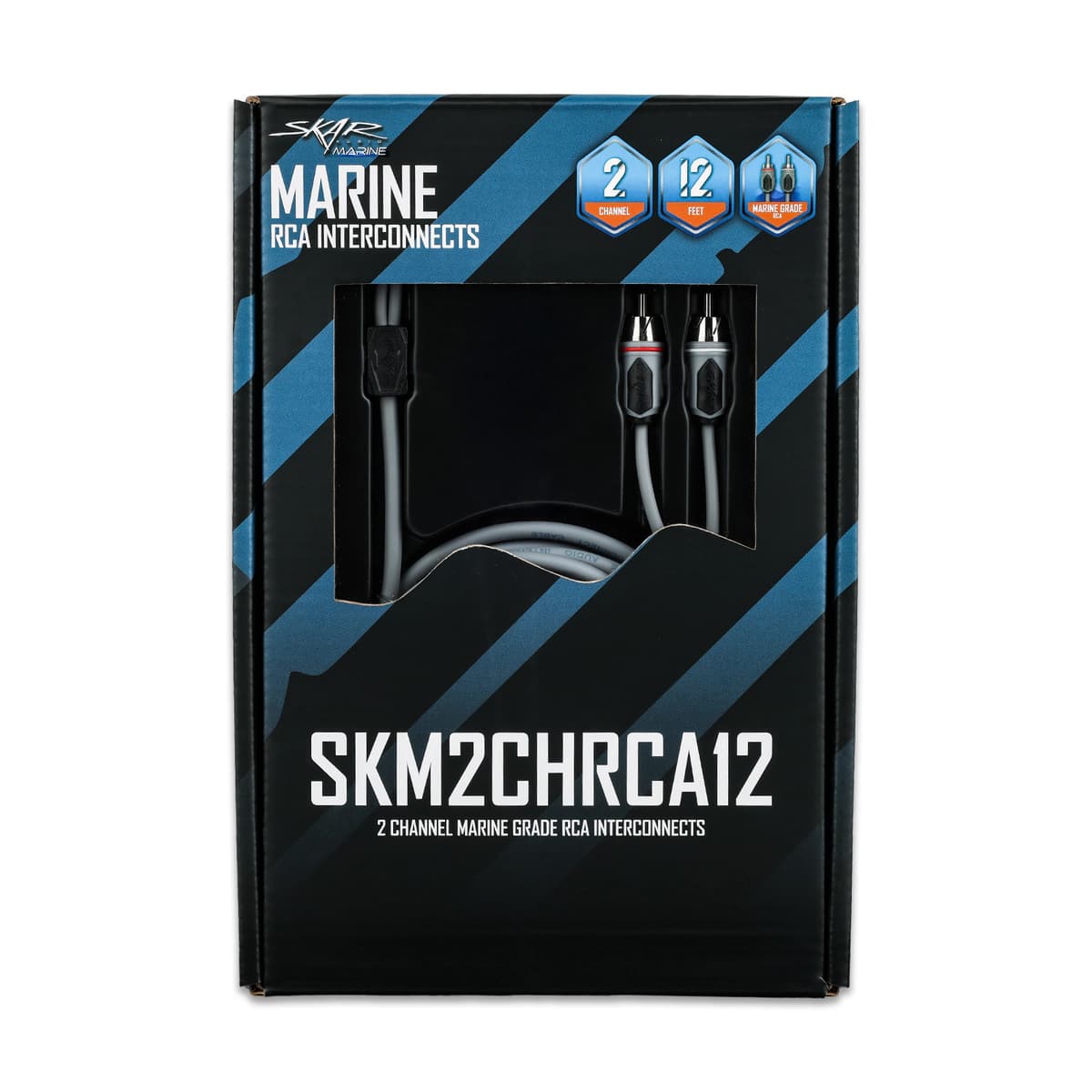 Featured Product Photo 5 for SKM2CHRCA12 | 12 Ft 2-Channel Marine Grade RCA Interconnect Cable