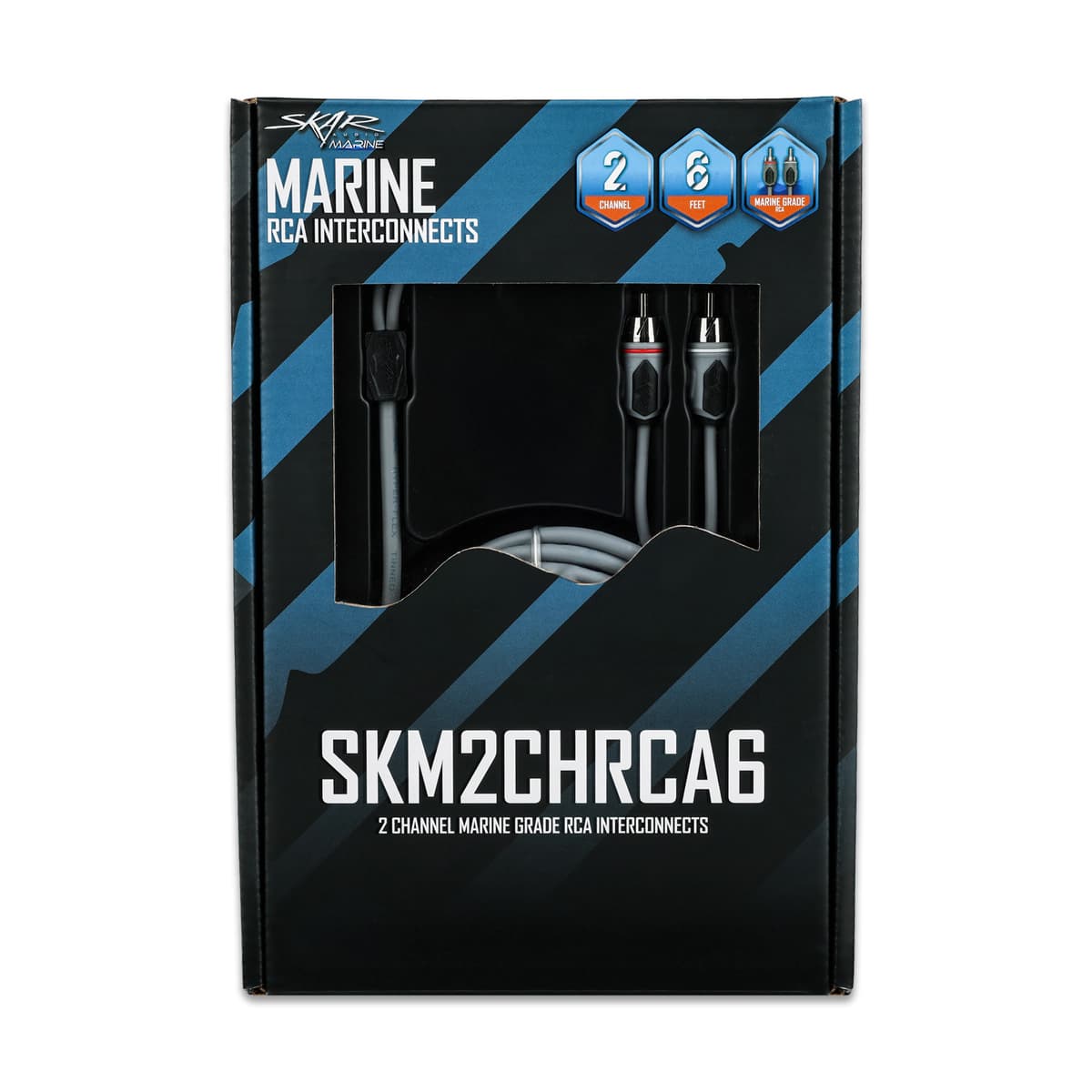 Featured Product Photo 5 for SKM2CHRCA6 | 6 Ft 2-Channel Marine Grade RCA Interconnect Cable