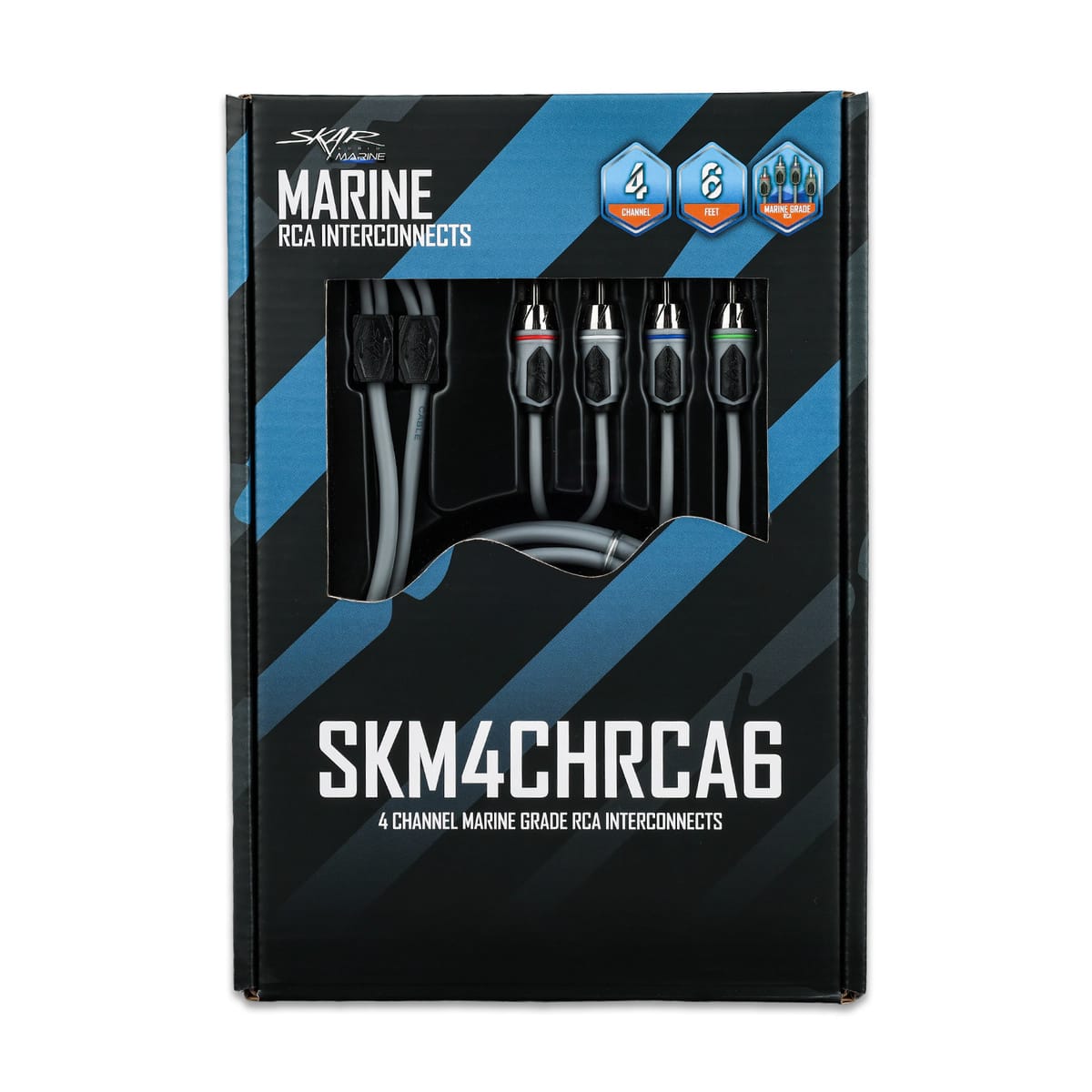 SKM4CHRCA6 | 6 Ft 4-Channel Marine Grade RCA Interconnect Cable #7