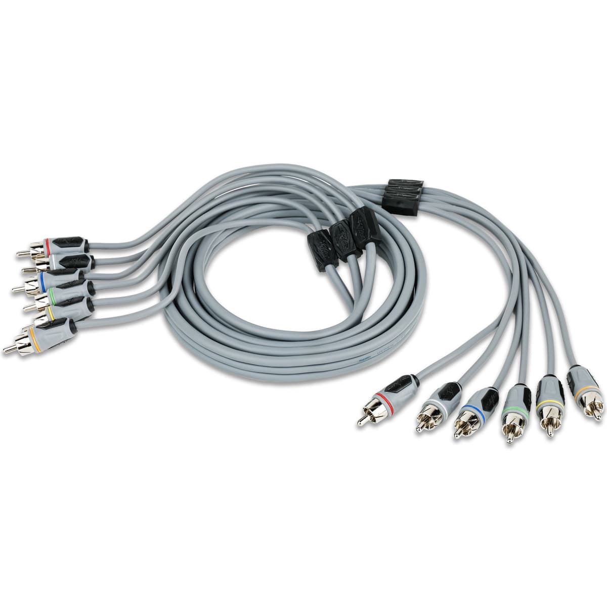 Featured Product Photo 2 for SKM6CHRCA6 | 6 Ft 6-Channel Marine Grade RCA Interconnect Cable