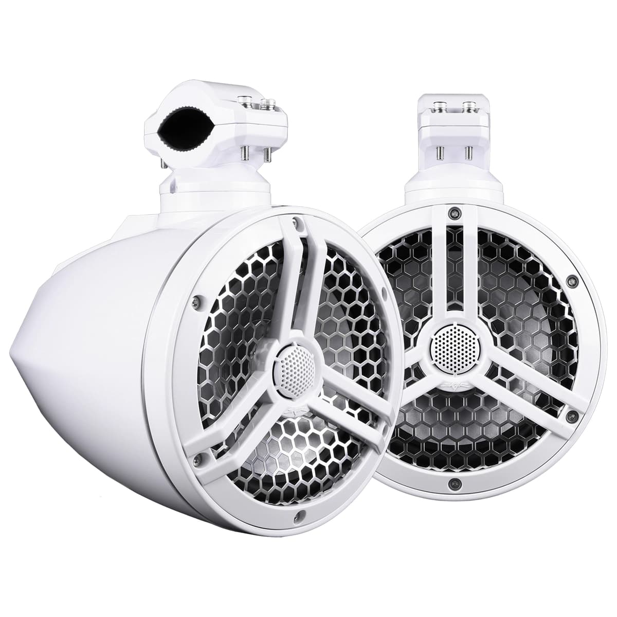 Featured Product Photo 1 for SK65M-TWR | Marine 6.5" Full Range 2-Way 320 Watt Tower Speakers - White (Pair)