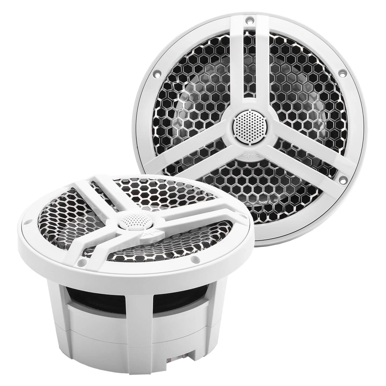 Featured Product Photo 1 for SK8M | Marine 8" Full Range 2-Way 500 Watt Speakers - White (Pair)