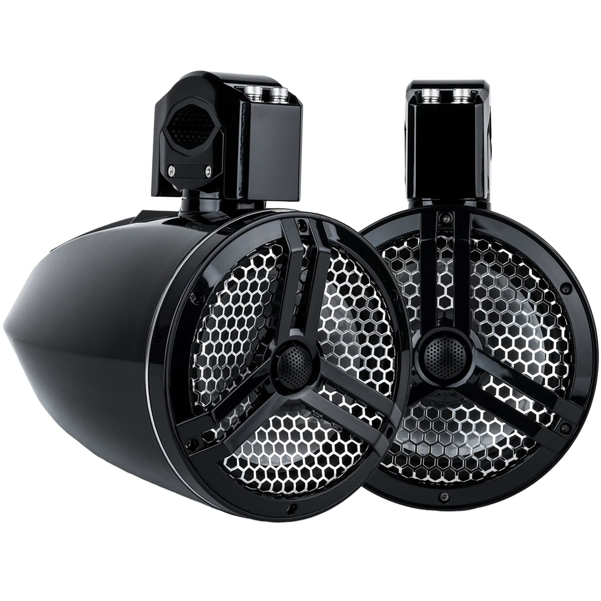 SK8MB-TWR | Marine 8" Full Range 2-Way 500 Watt Tower Speakers - Black (Pair) - Image 1