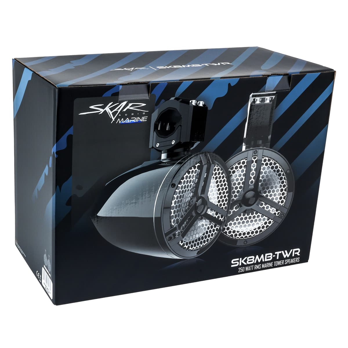 Featured Product Photo 8 for SK8MB-TWR | Marine 8" Full Range 2-Way 500 Watt Tower Speakers - Black (Pair)