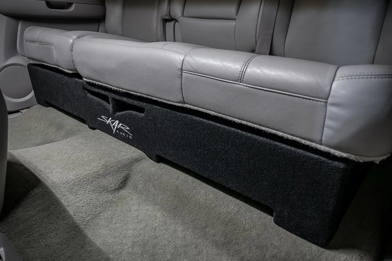 Skar Audio VS-2X12GM-2007-2013-CREWCAB-V enclosure installation example — view 1