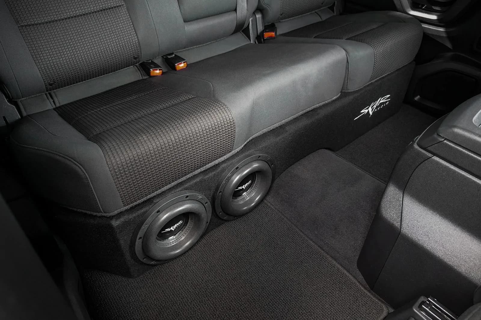 Skar Audio L-EVL-VS-2X8NISTTN-2004-2015-CREWCAB-V enclosure installation example — view 1