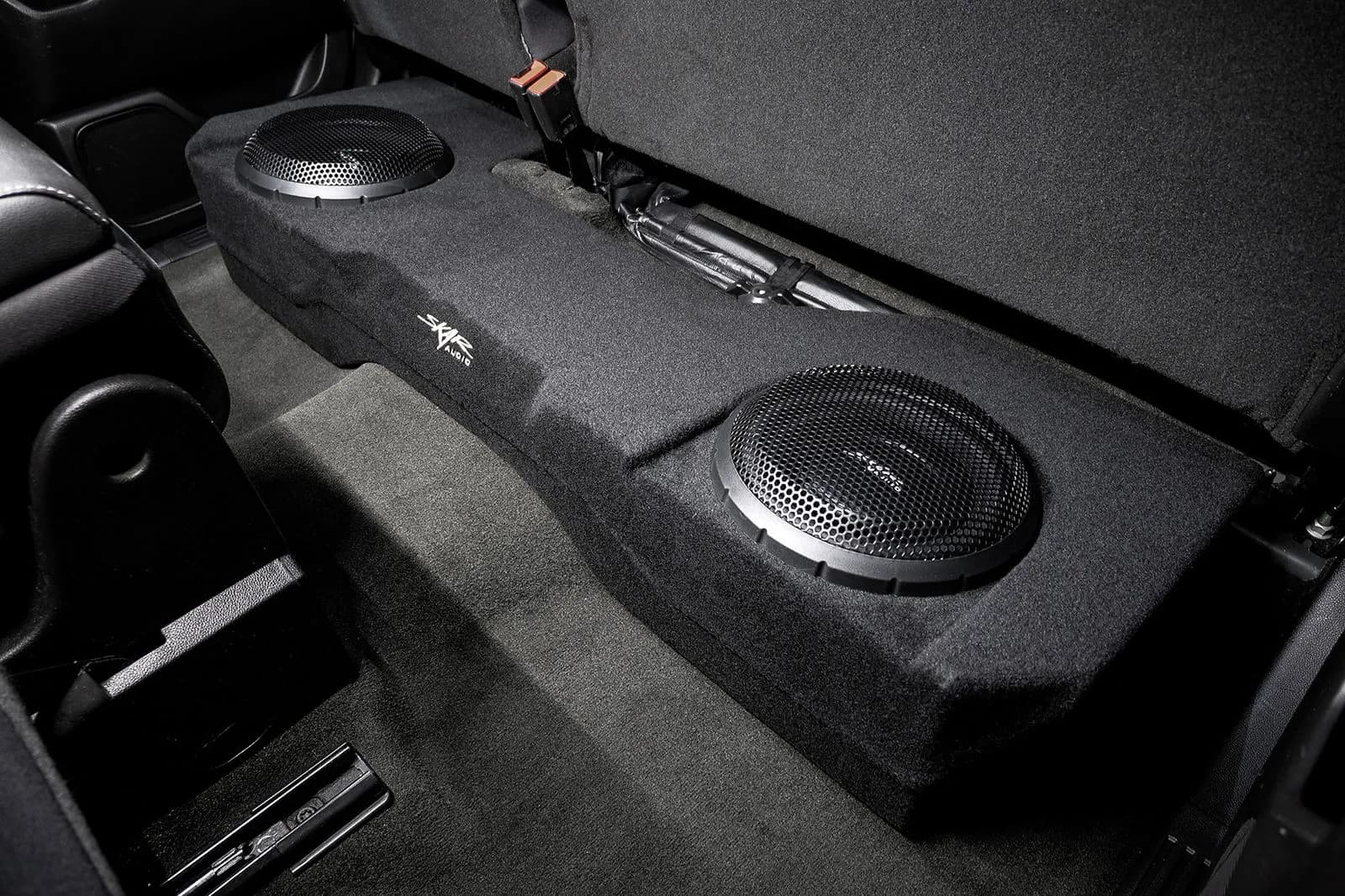 Skar Audio L-VS-2X10GM-2014-2018-DCABv2 enclosure installation example — view 3